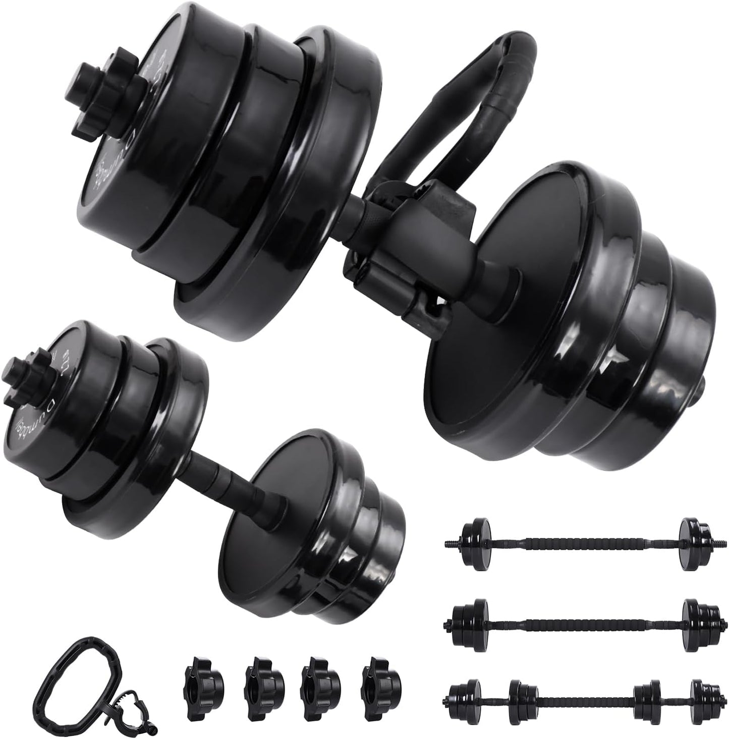 Weights, Dumbbell Set, Kettlebells, Adjustable Dumbbells, Barbell Weight Set, 20-40-50-70LB 3-In-1 Set, Non-Slip, All-Purpose