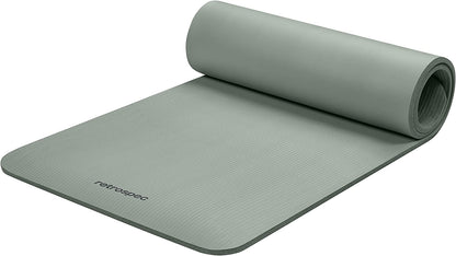 Solana Yoga Mat 1/2" Thick W/Nylon Strap for Men & Women - Non Slip Exercise Mat for Yoga, Pilates, Stretching, Floor & Fitness Workouts
