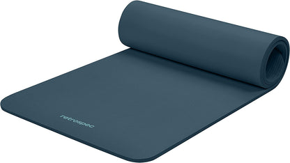 Solana Yoga Mat 1/2" Thick W/Nylon Strap for Men & Women - Non Slip Exercise Mat for Yoga, Pilates, Stretching, Floor & Fitness Workouts