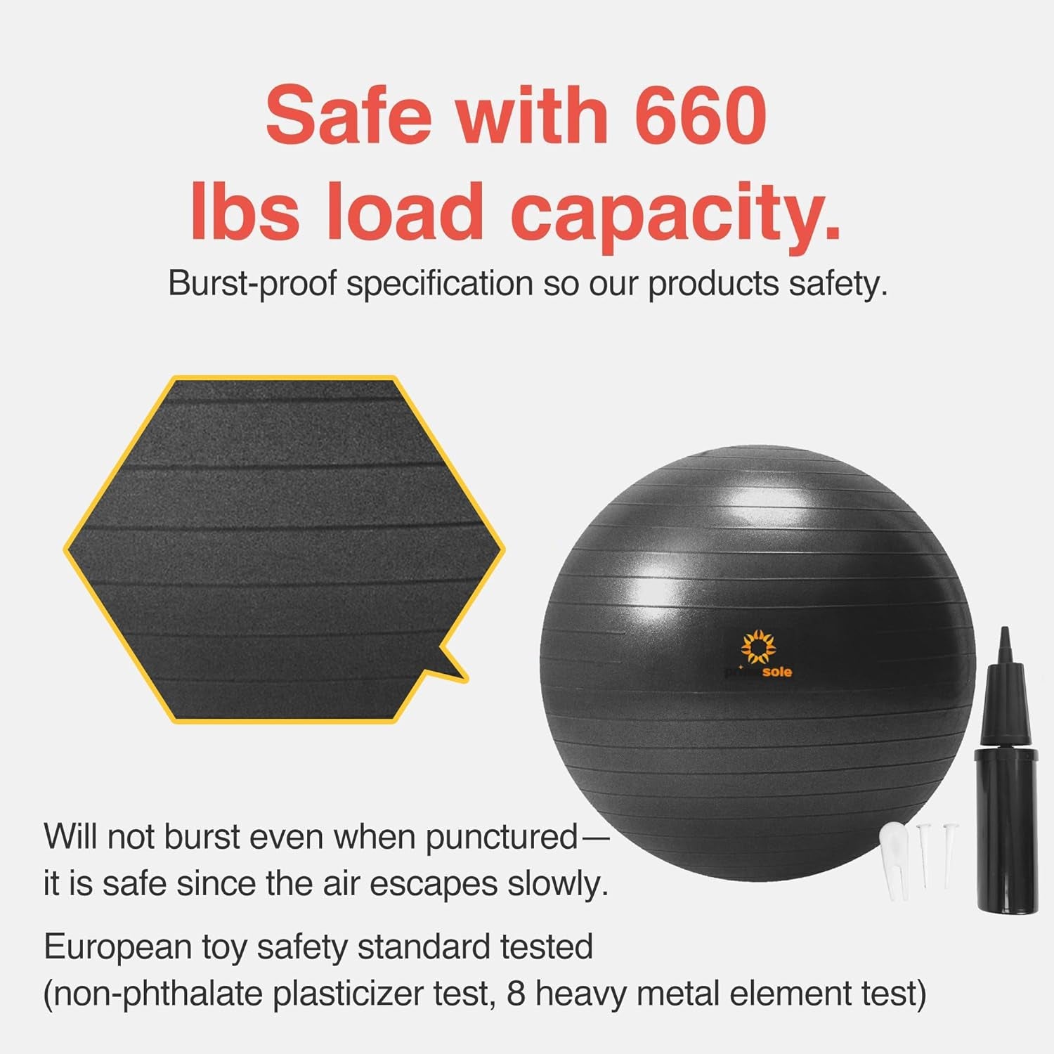 Exercise Ball for Balance Stability Fitness Workout Yoga Pilates at Home Office & Gym Birthing Ball for Pregnancy, Office Ball Chair